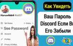 Как узнать свой пароль в discord