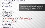Как выделить текст жирным шрифтом в html