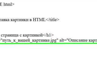 Как вставить в документ html графическое изображение