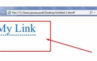 Как убрать нижнее подчеркивание html