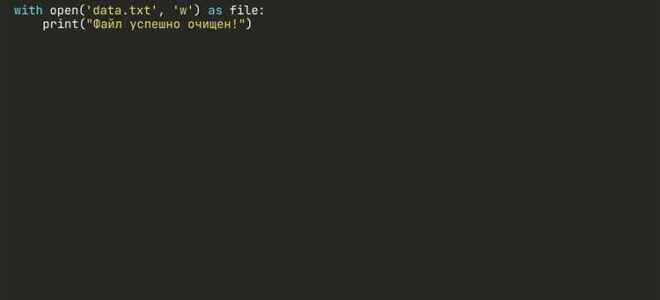 Как очистить текстовый файл python
