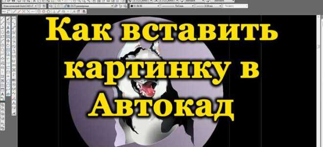 Как внедрить картинку в автокад навсегда