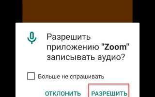 Как включить микрофон в zoom