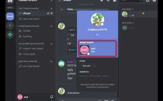 Как изменить статус в discord