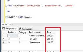 Как включить изменение в таблицы sql