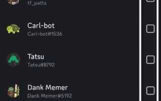 Как настроить список участников в discord