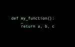 Как вернуть из функции несколько значений python