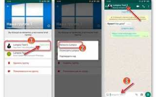 Как в whatsapp в группе написать определенному человеку
