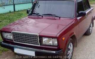 Как узнать цвет на ваз 2107