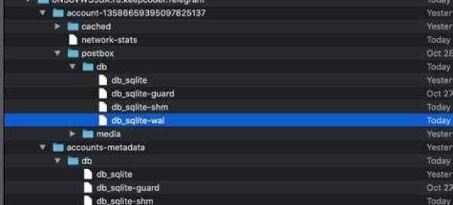 Какой объем базы данных telegram