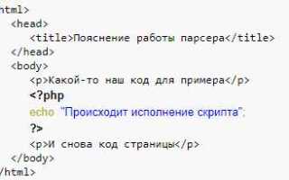 Как открыть php в html