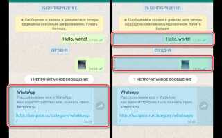 Как удалить непрочитанное сообщение в whatsapp