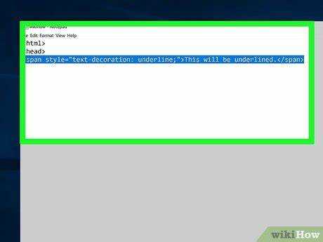 Как подчеркнуть текст в html css