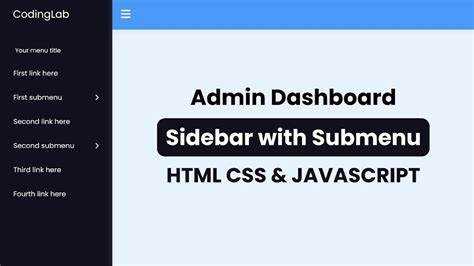 Как добавить ссылки и меню в sidebar