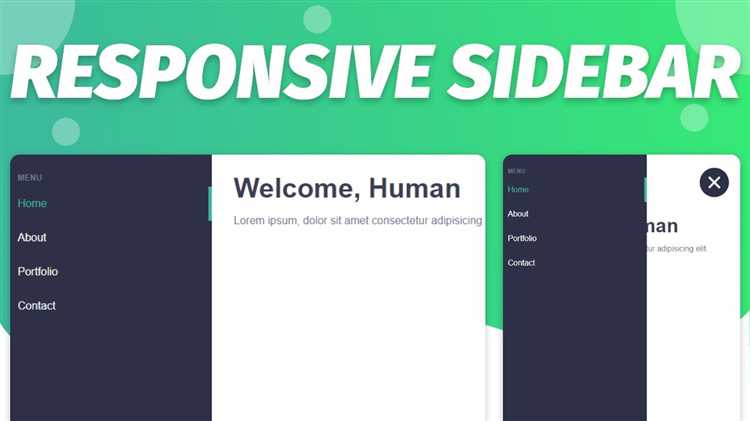 Как создать адаптивный sidebar для мобильных устройств