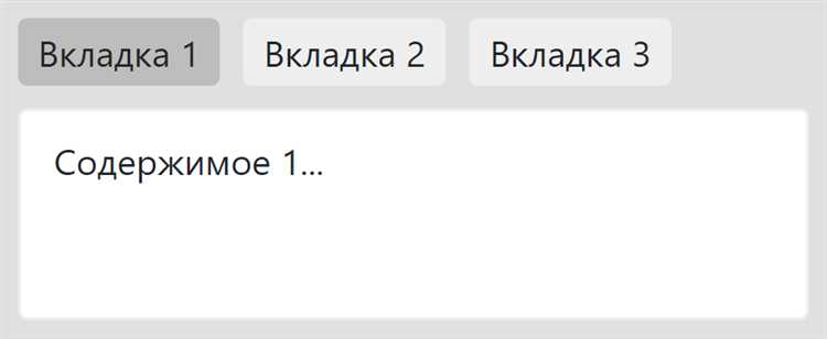 Структура HTML для вкладок: как правильно разметить контент