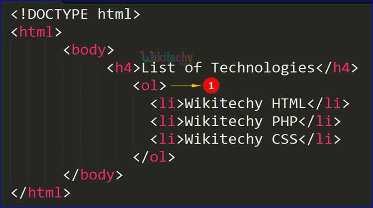 Что такое ol в html