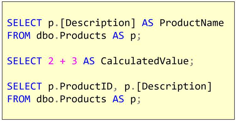 Как использовать псевдонимы для таблиц в SQL запросах