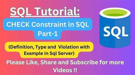 Ограничения CHECK для числовых и строковых данных в SQL