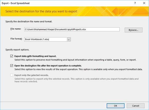 Пошаговый экспорт таблиц Access в SQL Server через мастер экспорта