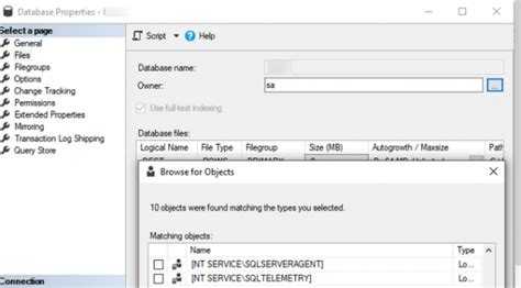Как изменить владельца базы данных ms sql