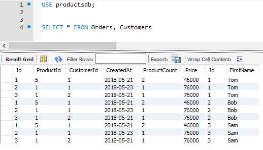 Как объединить несколько таблиц в sql