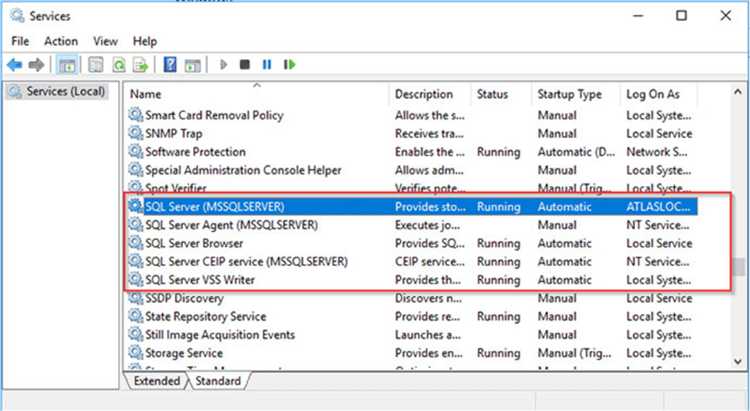 Решение проблем при остановке службы SQL Server