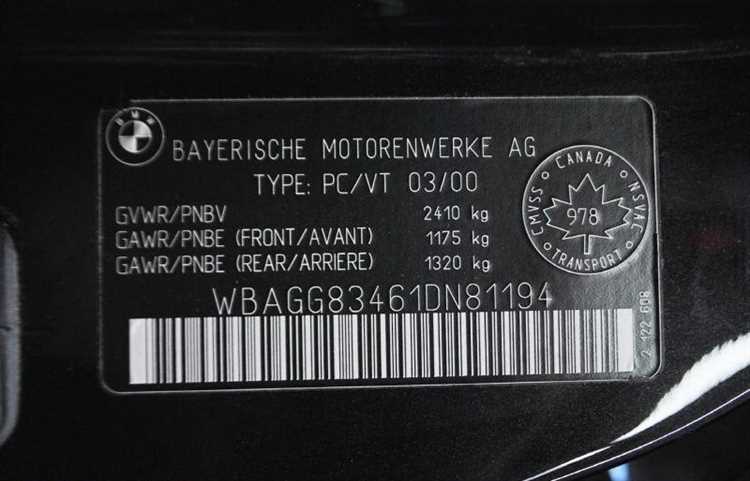 Определение года выпуска BMW X5 по символу VIN