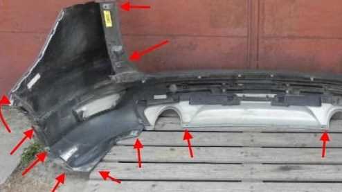 Подготовка инструментов для снятия заднего бампера BMW F30
