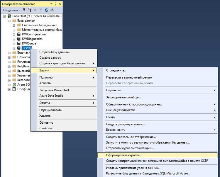 Где и как вставлять T-SQL скрипты в SSMS