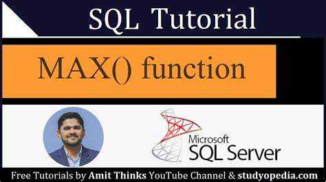 Как вывести максимальное значение в sql