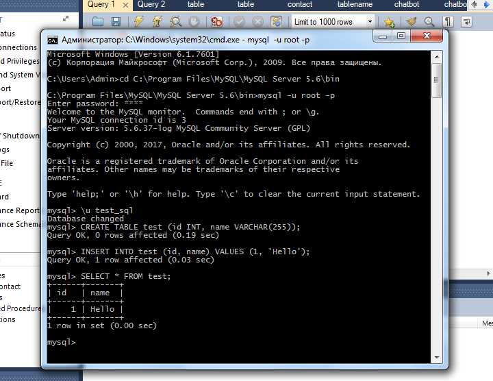 Как вывести все таблицы sql
