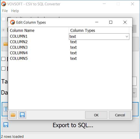 Создание таблицы в MS SQL с учетом структуры CSV