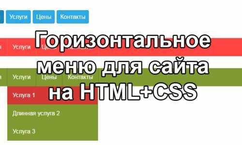 Как делается меню сверху html