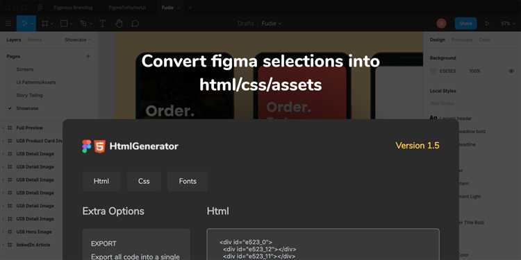 Использование плагинов Figma для автоматической генерации HTML