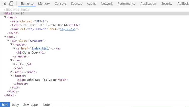 Какие обязательные теги должны быть внутри ?