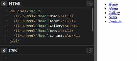 Создание вертикального меню без CSS