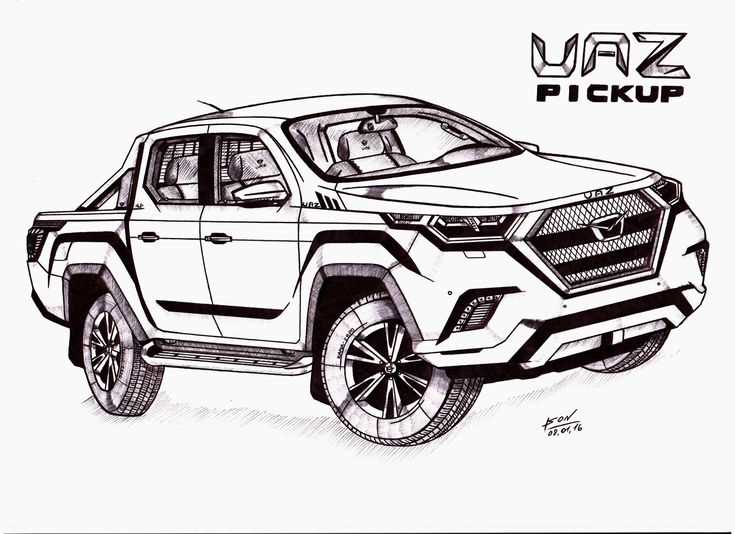 Как нарисовать уаз патриот
