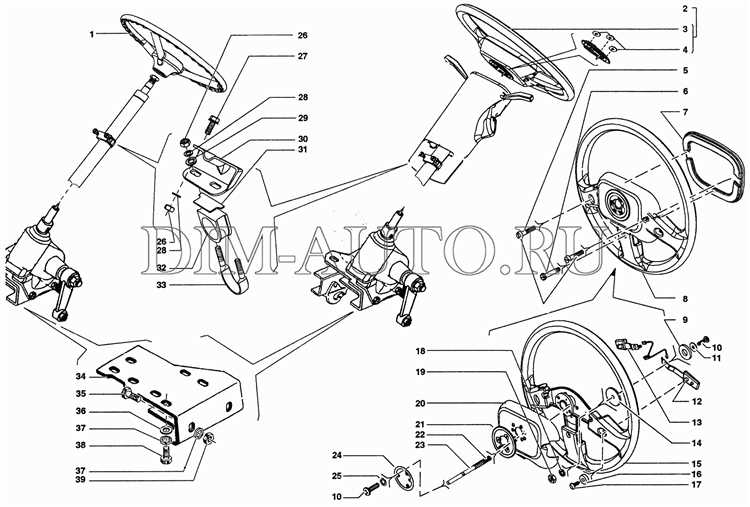 Удаление рульового болта и демонтаж руля