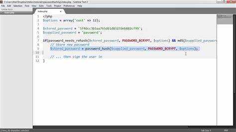 Правильная проверка пароля через password_verify()