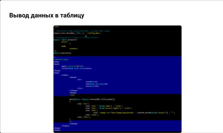 Использование подготовленных запросов для работы с базой данных