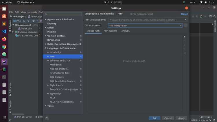 Добавление удалённого PHP интерпретатора в PhpStorm