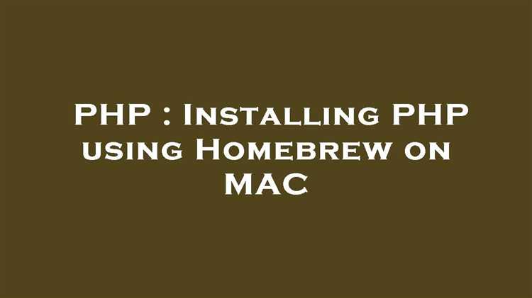 Как установить php на mac os monterey