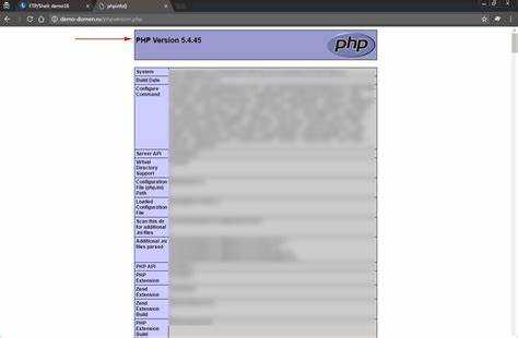 Проверка версии PHP в файле phpinfo()
