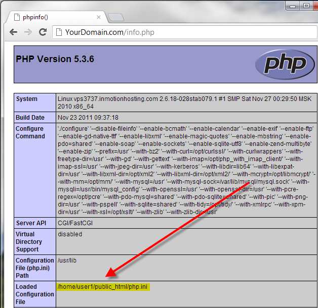 Как изменить php.ini через .htaccess файл