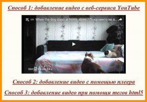 Как в html код добавить видео