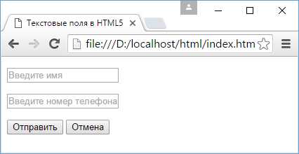 Как в html сделать поле для ввода текста