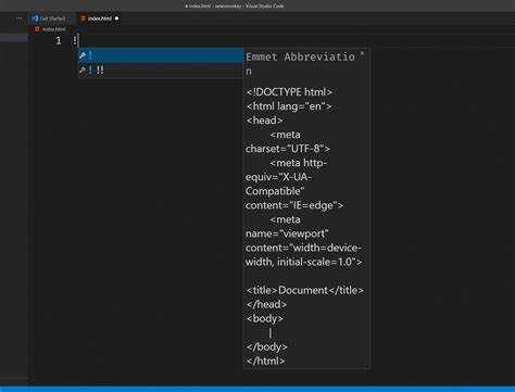 Как в vs code сделать шаблон html
