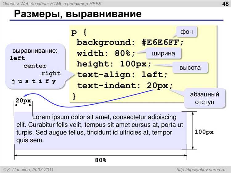Реализация выравнивания через позиционирование (position)