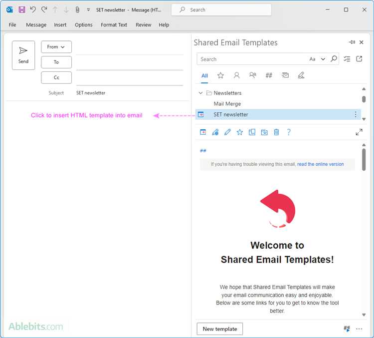 Как вставить html код в письмо outlook